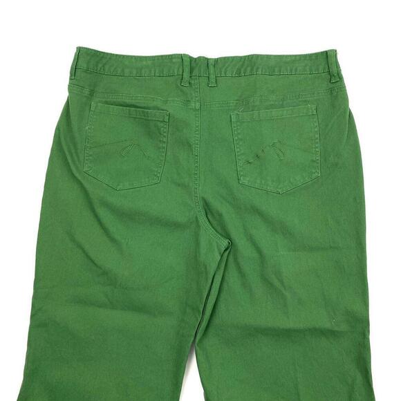 Faded Glory Capri Women's size 16 Green Denim Jeans - Picture 2 of 3